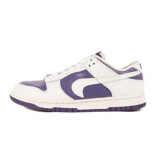 ナイキ(NIKE)のNIKE ナイキ サイズ:26.0cm WMNS DUNK LOW SE FLIP THE OLD SCHOOL (DJ4636-100) ウィメンズ ダンク ロー ホワイト バーシティパープル WMNS US9 ローカット スニーカー シューズ 靴【メンズ】【中古】(スニーカー)