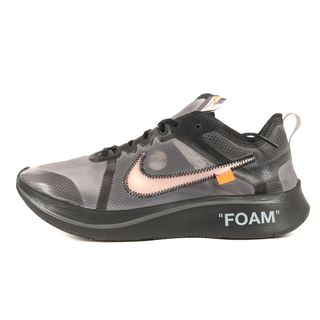 オフホワイト(OFF-WHITE)の新品 OFF-WHITE オフホワイト サイズ:28.5cm 18AW NIKE THE 10 : ZOOM FLY (AJ4588-001) ナイキ ズームフライ ブラック 黒 US10.5 ローカット  コラボ スニーカー シューズ 靴【メンズ】(スニーカー)