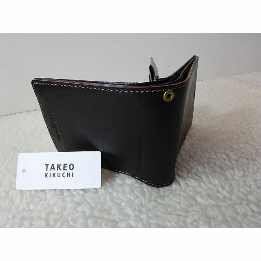TAKEO KIKUCHI(タケオキクチ)の【新品/本物】TAKEO KIKUCHI 二つ折財布/黒 ￥17,050- メンズのファッション小物(折り財布)の商品写真