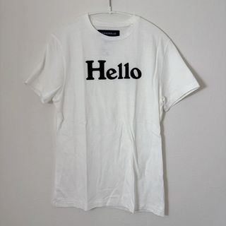 マディソンブルー(MADISONBLUE)の【新品未使用】マディソンブルー　hello 半袖　トップス  ホワイト(Tシャツ(半袖/袖なし))