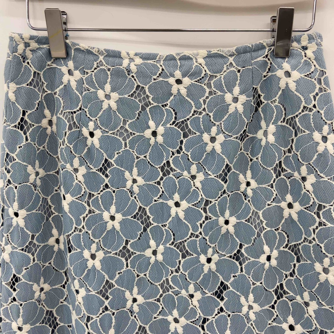 Firosa フィローザ レディース ひざ丈スカート 花柄　水色　フリル　マーメイドスカート レディースのスカート(ひざ丈スカート)の商品写真