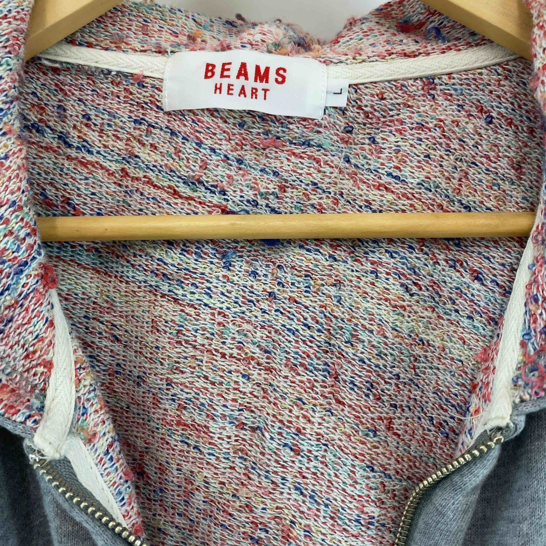 BEAMS(ビームス)のBEAMS HEART ビームスハート メンズ パーカー Wジッパー グレー メンズのトップス(パーカー)の商品写真