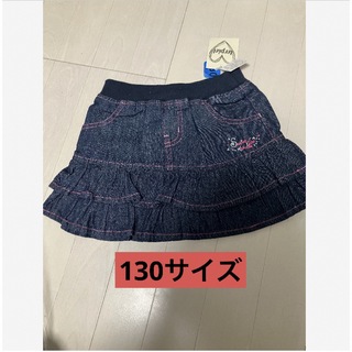 【新品】女児　デニム・130サイズ　スカート デニムスカート(スカート)