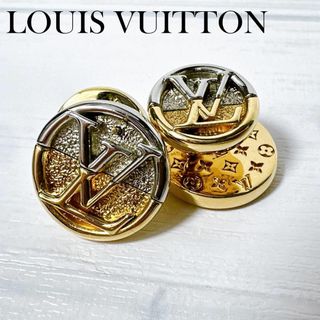 ルイヴィトン(LOUIS VUITTON)のルイヴィトン ブックル ドレイユ L TO V ピアス ゴールド シルバー(ピアス)