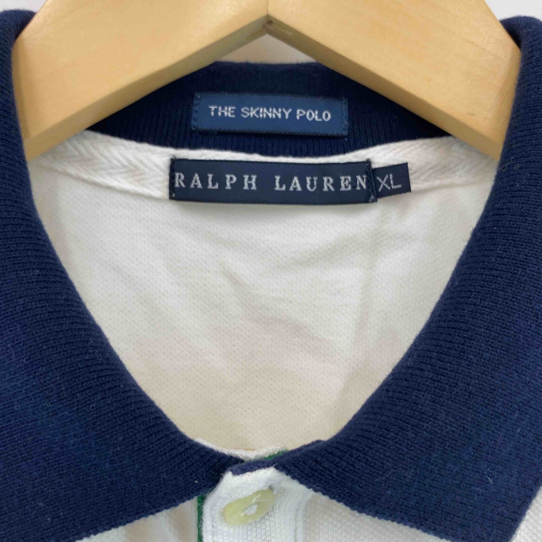 Ralph Lauren(ラルフローレン)のRALPH LAUREN ラルフローレン メンズ ポロシャツホワイト胸刺繡ロゴ メンズのトップス(ポロシャツ)の商品写真