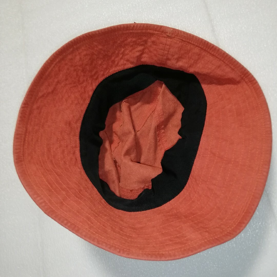 皮 バックスキン ぼうし ハット レッド系 レディースの帽子(ハット)の商品写真