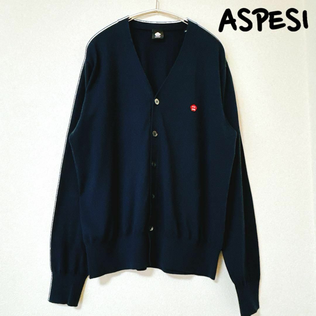 ASPESI(アスペジ)のASPESI アスペジ　コットンカシミヤ　ニットカーディガン　Vネック　薄手 メンズのトップス(カーディガン)の商品写真