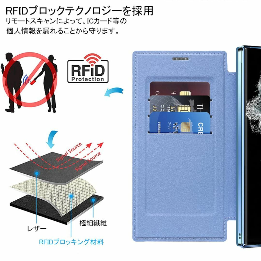 サイズ:GalaxyS23Ultra_色:ライトブルーREHOOFGalax スマホ/家電/カメラのスマホアクセサリー(その他)の商品写真