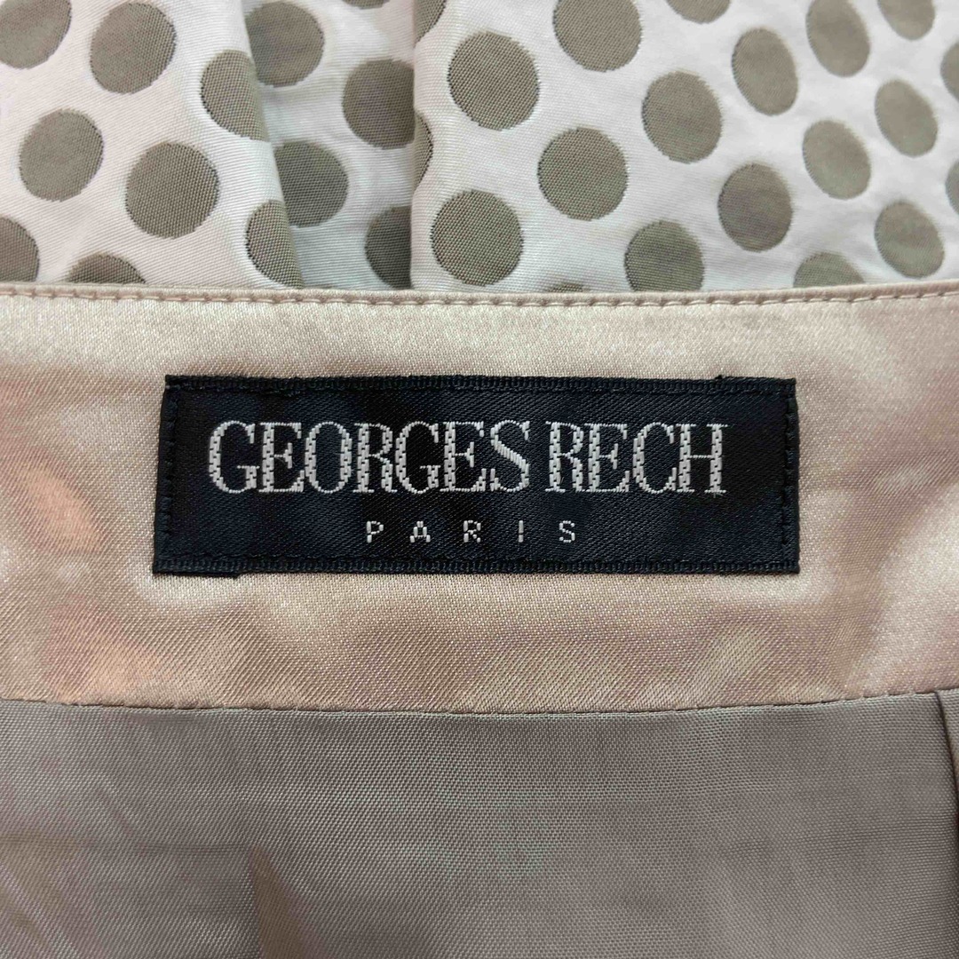 GEORGES RECH(ジョルジュレッシュ)のGEORGES RECH ジョルジュレッシュ レディース ひざ丈スカート　ドット　台形　ゴールド レディースのスカート(ひざ丈スカート)の商品写真