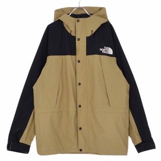 ザノースフェイス(THE NORTH FACE)の美品 ザノースフェイス THE NORTH FACE ジャケット マウンテンパーカー Mountain Light Jacket マウンテンライトジャケット NP11834 GORETEX アウター メンズ L ベージュ/ブラック(ナイロンジャケット)