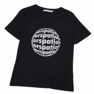 美品 クリスチャンディオール Christian Dior Tシャツ カットソー 20SS 半袖 ショートスリーブ diorspatiale リフレクティブプリント トップス レディース XS ブラック