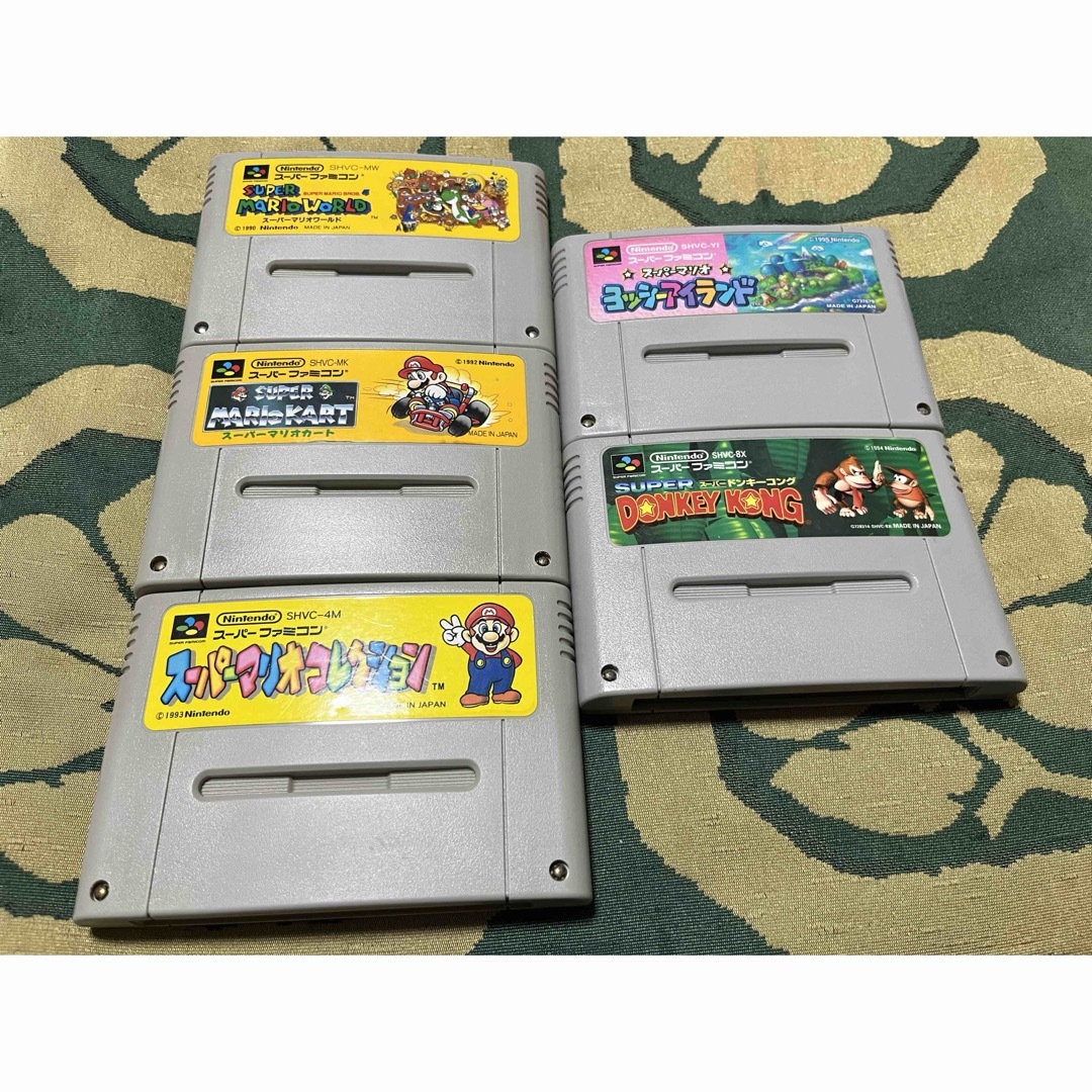 スーパーファミコン(スーパーファミコン)のSFCスーパーファミコンソフトスーパーマリオ ヨッシー ドンキーコング5本セット エンタメ/ホビーのゲームソフト/ゲーム機本体(家庭用ゲームソフト)の商品写真