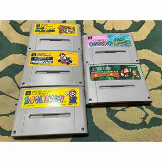 スーパーファミコン(スーパーファミコン)のSFCスーパーファミコンソフトスーパーマリオ ヨッシー ドンキーコング5本セット(家庭用ゲームソフト)