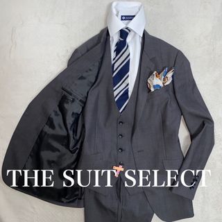 SUIT SELECT 3ピーススーツ　クリーニング済みの美品　ヘリンボーンM位