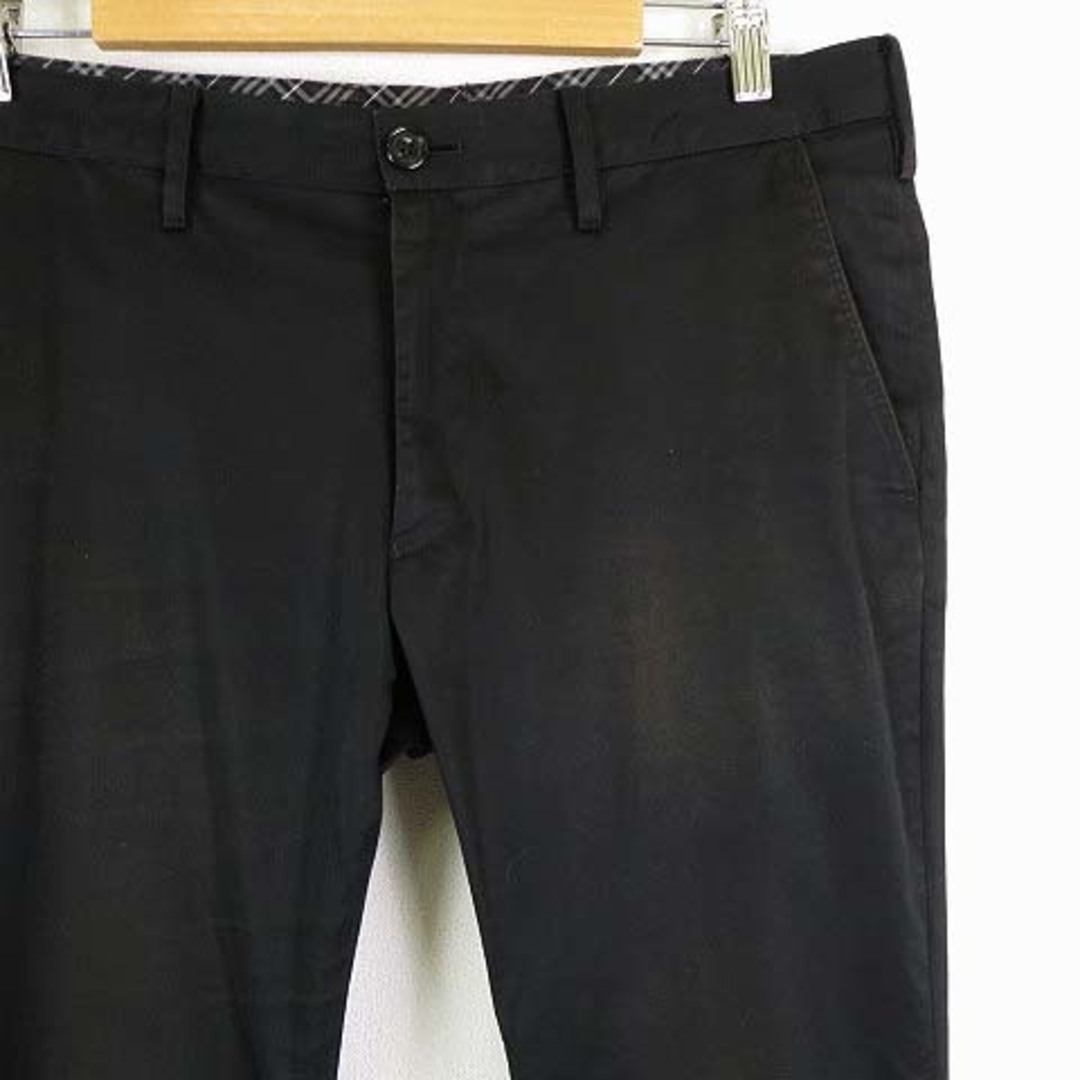 BURBERRY BLACK LABEL(バーバリーブラックレーベル)のバーバリーブラックレーベル パンツ スラックス テーパード 82cm 黒 メンズのパンツ(スラックス)の商品写真