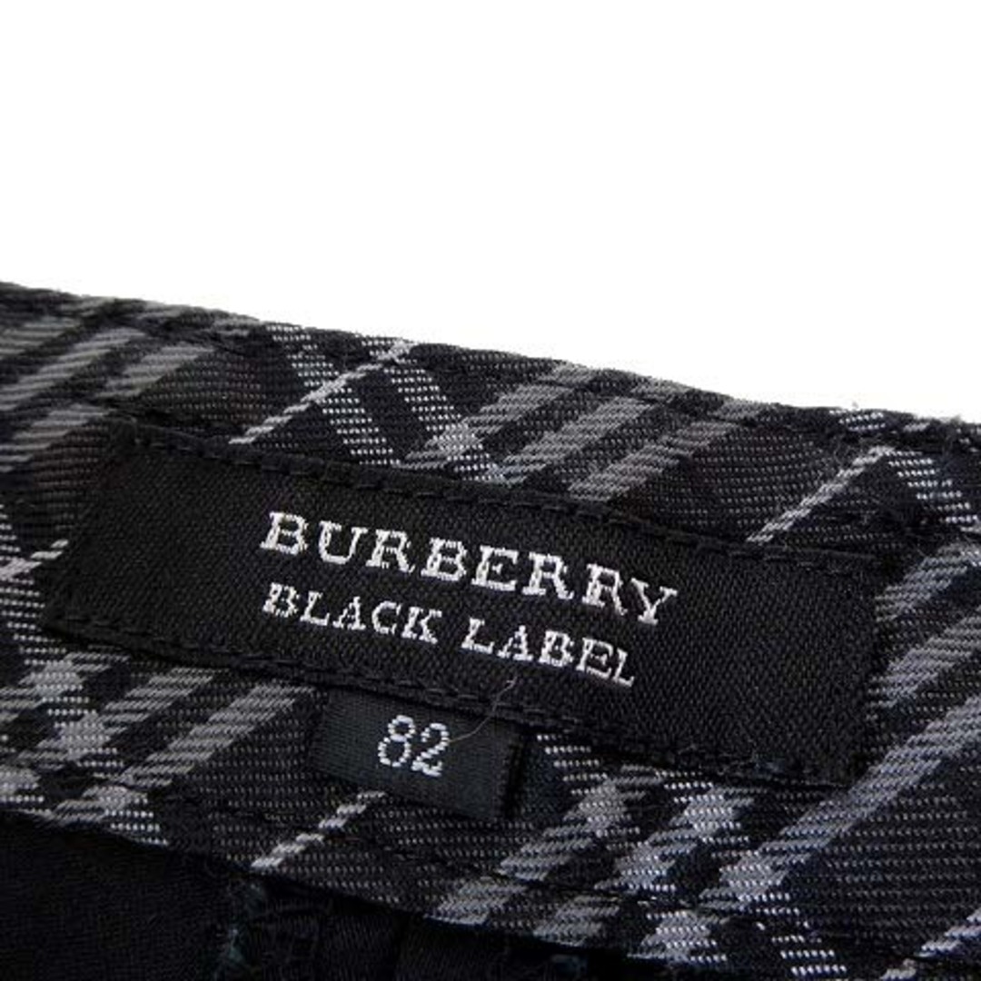 BURBERRY BLACK LABEL(バーバリーブラックレーベル)のバーバリーブラックレーベル パンツ スラックス テーパード 82cm 黒 メンズのパンツ(スラックス)の商品写真