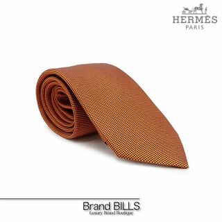 Hermes - 新品 エルメス ネクタイ SAINT HONORE サントノーレ シルク H233616T オレンジ ジャガード織り メンズ 