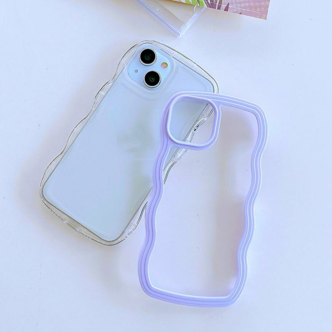 iphone13promaxケース　波型　 耐衝撃紫59 スマホ/家電/カメラのスマホアクセサリー(iPhoneケース)の商品写真