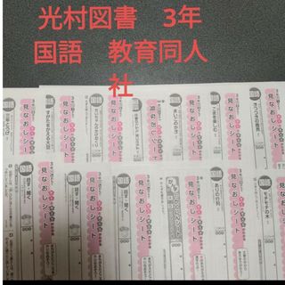 カラーテスト　国語　小学3年生　光村図書　てびき　ふりかえりシート　教育同人社