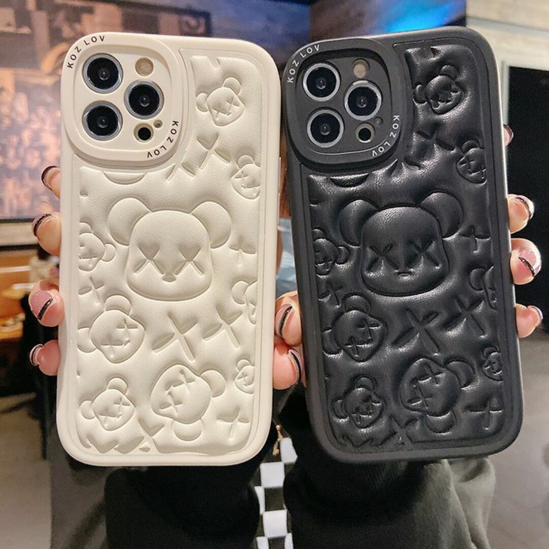 iphone11promaxケース 熊　TPU　カーバー　ホワイト2 スマホ/家電/カメラのスマホアクセサリー(iPhoneケース)の商品写真