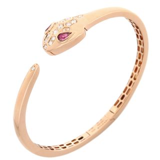 ブルガリ(BVLGARI)のブルガリ BVLGARI ブレスレット セルペンティ セドゥットーリ K18PG ダイヤモンド ルベライト ピンクゴールド M BVLGARI SERPENTI SEDUTTORI  352820【中古】(ブレスレット/バングル)