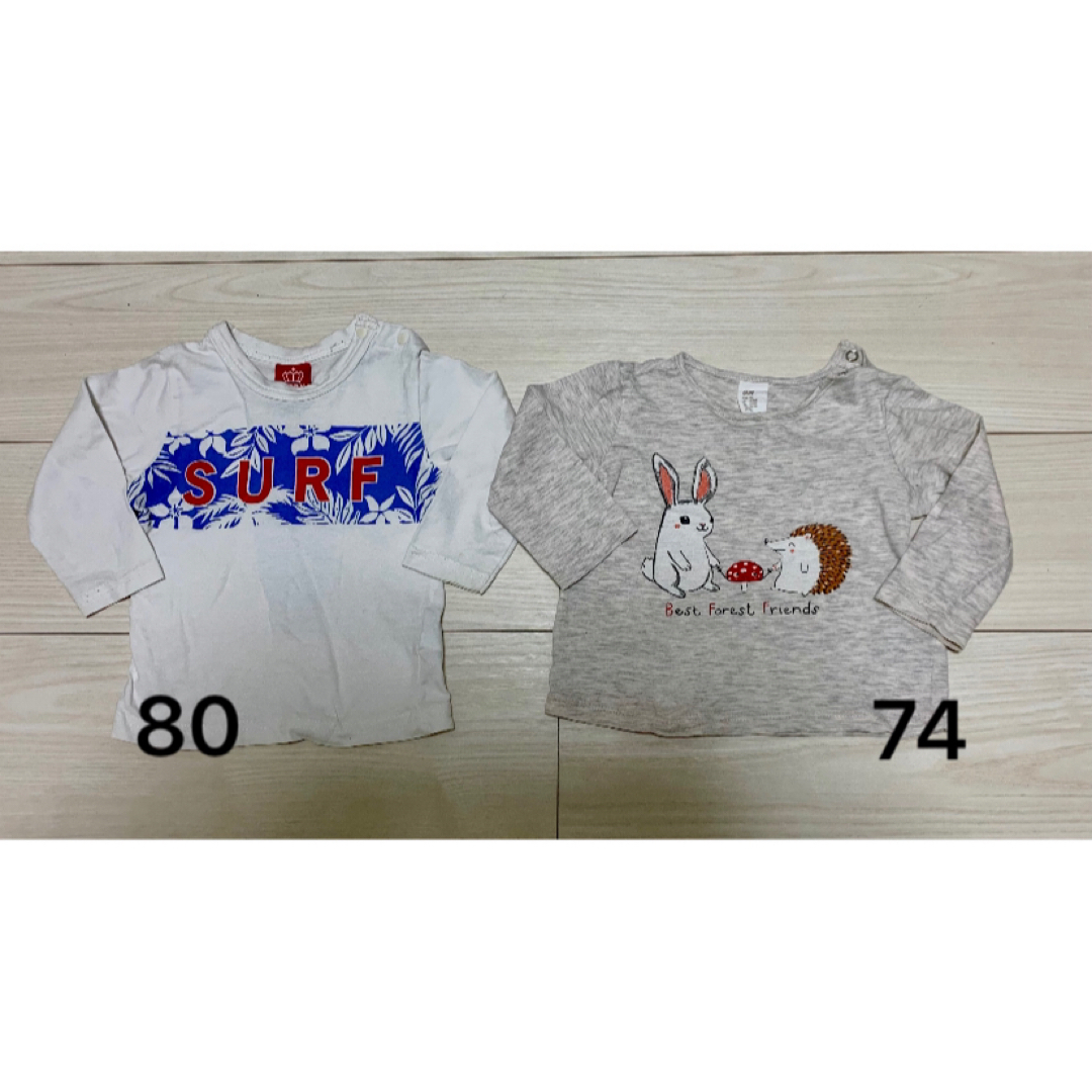 BABYDOLL(ベビードール)のBABY DOLL H&M ロンT Tシャツ 80 74 キッズ/ベビー/マタニティのベビー服(~85cm)(Ｔシャツ)の商品写真