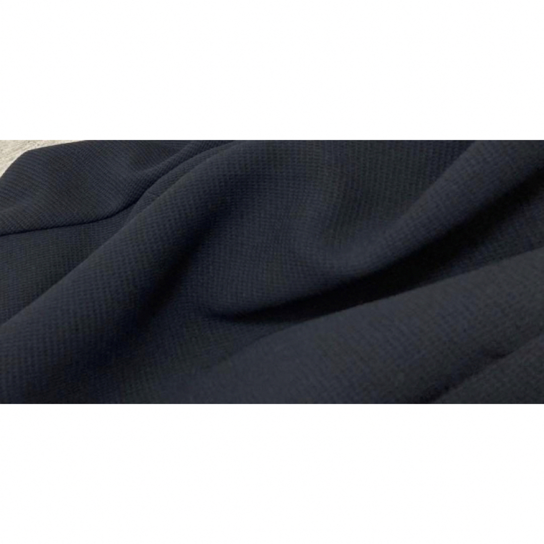 YUKI TORII INTERNATIONAL(ユキトリイインターナショナル)のユキトリイ　ワッフル素材スタンドカラーワンピース11ブラック冠婚葬祭　セレモニー レディースのワンピース(ひざ丈ワンピース)の商品写真
