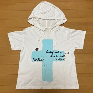 ベベ(BeBe)のフード付きTシャツ　ホワイト　BeBe   140(Tシャツ/カットソー)