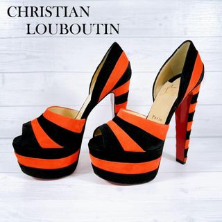 クリスチャンルブタン(Christian Louboutin)のクリスチャン ルブタン オープントゥ パンプス ハイヒール 厚底 マルチカラー(ハイヒール/パンプス)