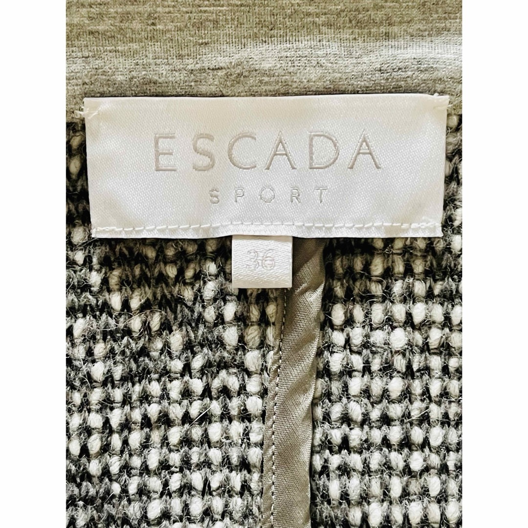 ESCADA(エスカーダ)のエスカーダ　ジャケット36 ライダース　ウール　グレー　 レディースのジャケット/アウター(その他)の商品写真