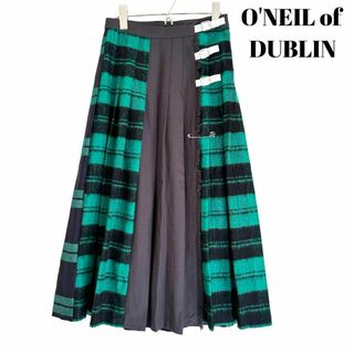 O'NEIL of DUBLIN - 美品　オニールオブダブリン　異素材　切り替え　キルト プリーツスカート　ロング