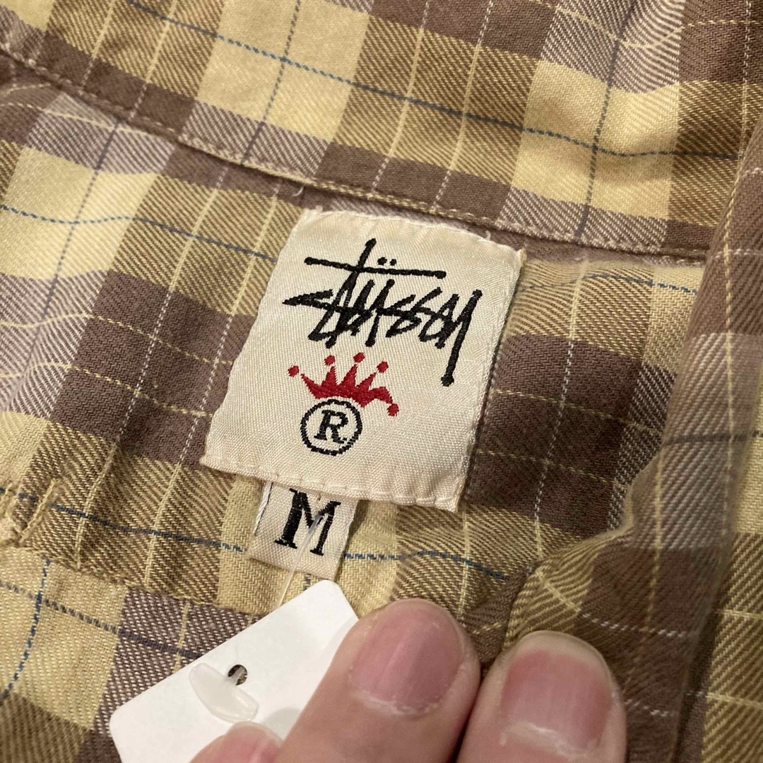 STUSSY(ステューシー)のstussy 90s 白タグ 長袖 チェックシャツ USA オールドステューシー メンズのトップス(シャツ)の商品写真