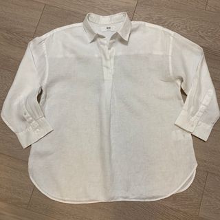 ユニクロ(UNIQLO)のUNIQLO リネンスキッパーシャツ　M(シャツ/ブラウス(長袖/七分))