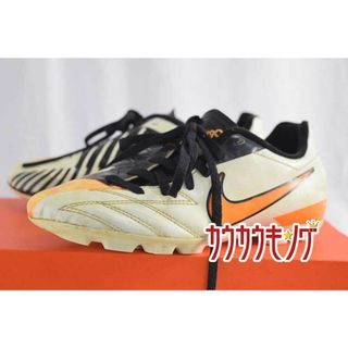 ナイキ(NIKE)のナイキ T90 シュート IV HG-B AF ジュニア 21.5cm ホワイト/オレンジ 472572-480 キッズ NIKE サッカースパイク(シューズ)