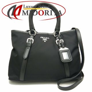 プラダ(PRADA)のPRADA プラダ 1BA832 トートバッグ 2WAY ナイロンxレザー NERO/251670【中古】(トートバッグ)