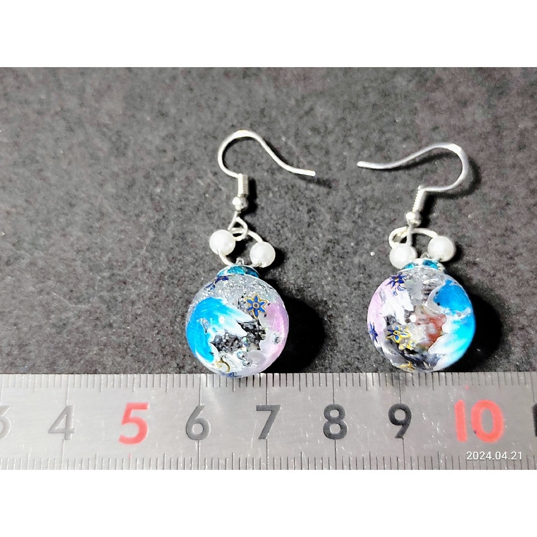 ハンドメイドピアス　金魚　No.21 ハンドメイドのアクセサリー(ピアス)の商品写真