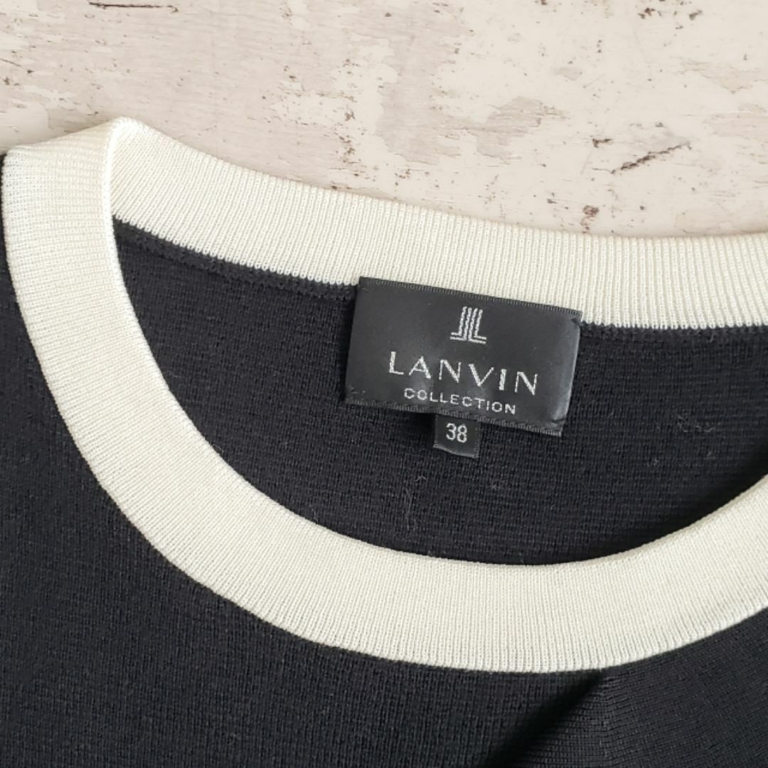 LANVIN COLLECTION(ランバンコレクション)の未使用 ランバンコレクション ☆ ウール バイカラ― ニット プルオーバー 38 レディースのトップス(ニット/セーター)の商品写真