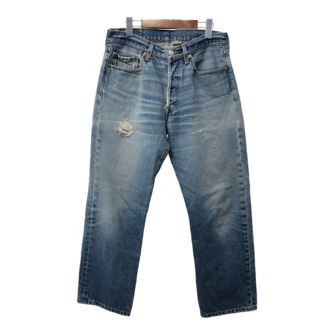 Levi's(リーバイス)の2000年代～ Levi's リーバイス 501 デニムパンツ アメカジ ブルー (メンズ W34 L31) 中古 古着 Q3857 メンズのパンツ(デニム/ジーンズ)の商品写真