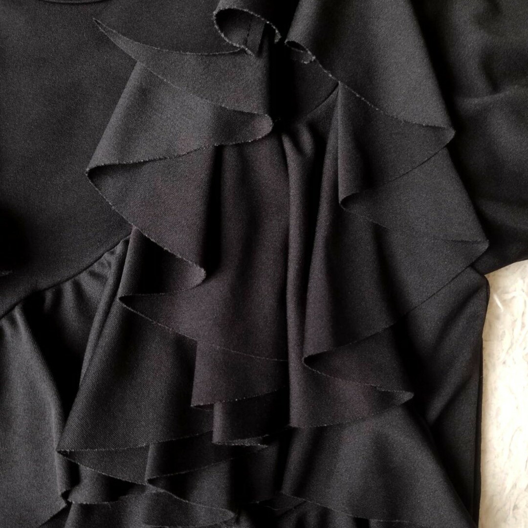 【コムデギャルソンコムデギャルソン】フリルTシャツ S 2023SS 黒 【コムデギャルソンコムデギャルソン】フリルTシャツ S 2023SS 黒