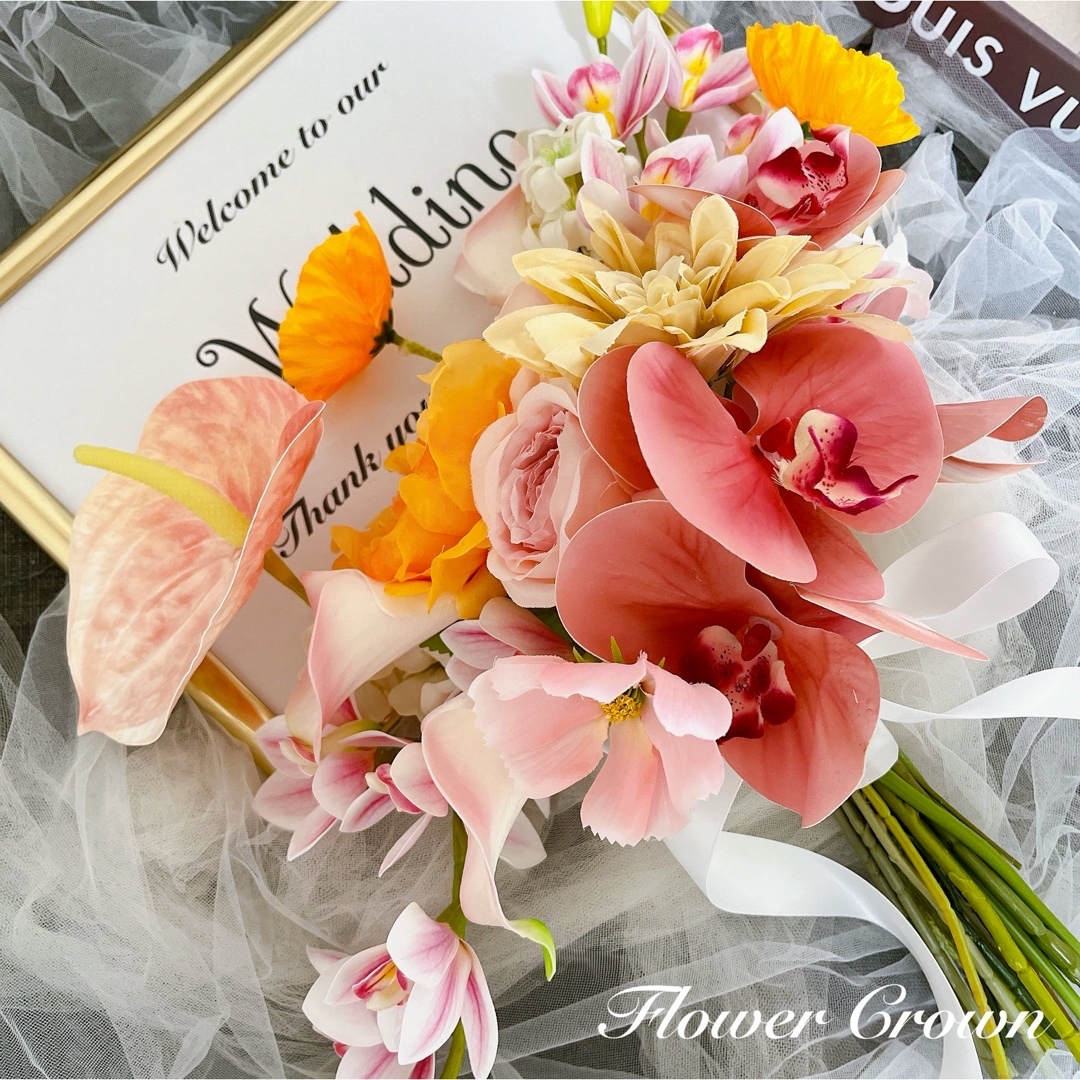 受注製作 クラッチブーケ 結婚式 ウエディングブーケ 前撮り 受注製作 クラッチブーケ 結婚式 ウエディングブーケ 前撮り