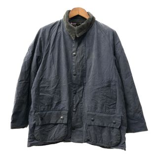 バーブァー(Barbour)の90年代 イングランド製 Barbour バブアー BEAUFORT ビューフォート オイルドジャケット ネイビー (メンズ C44) 中古 古着 Q3853(その他)