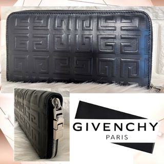 ジバンシィ(GIVENCHY)のGIVENCHY ジバンシー 長財布 黒 ブラック gロゴ ラウンドジップ(財布)