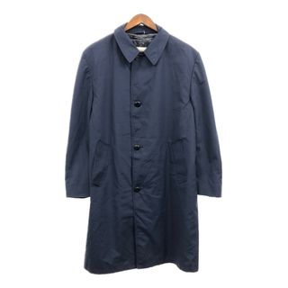 80年代 Aquascutum アクアスキュータム AQUA5 ステンカラーコート ネイビー (メンズ 44) 中古 古着 Q3876(トレンチコート)