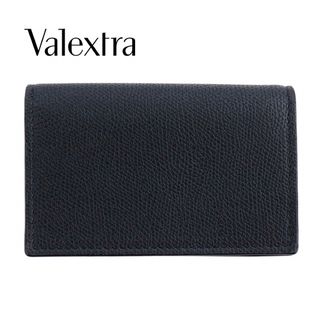 Valextra - ヴァレクストラ カードケース パスケース 名刺入れ レザー 本革 ブラック 黒色