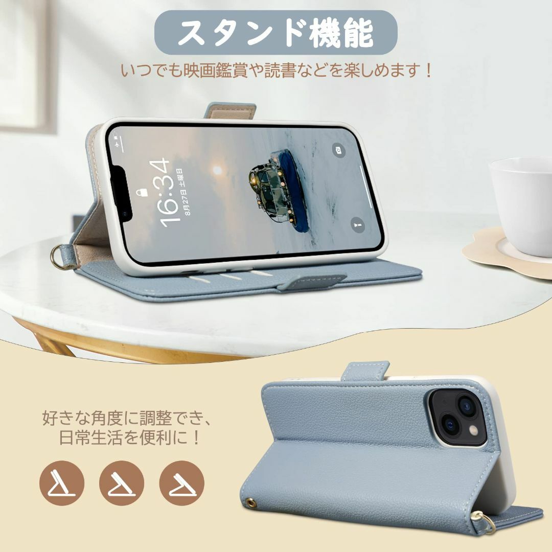 Shlybaay 対応 iPhone 15 Pro ケース 手帳型 カード 手帳 スマホ/家電/カメラのスマホアクセサリー(その他)の商品写真