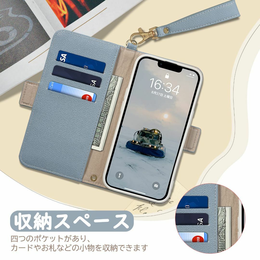 Shlybaay 対応 iPhone 15 Pro ケース 手帳型 カード 手帳 スマホ/家電/カメラのスマホアクセサリー(その他)の商品写真