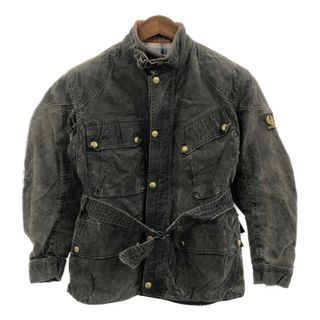 ベルスタッフ(BELSTAFF)の60年代 イングランド製 Belstaff ベルスタッフ TRIAL MASTER オイルドジャケット モーターサイクル ブラック (メンズ 38) 中古 古着 Q3894(その他)