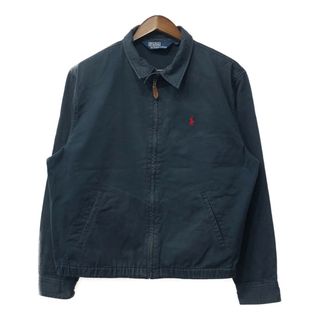 ポロラルフローレン(POLO RALPH LAUREN)の80年代 Polo by Ralph Lauren ポロ ラルフローレン フルジップ スイングトップ ワンポイントロゴ ネイビー (メンズ L) 中古 古着 Q3829(その他)