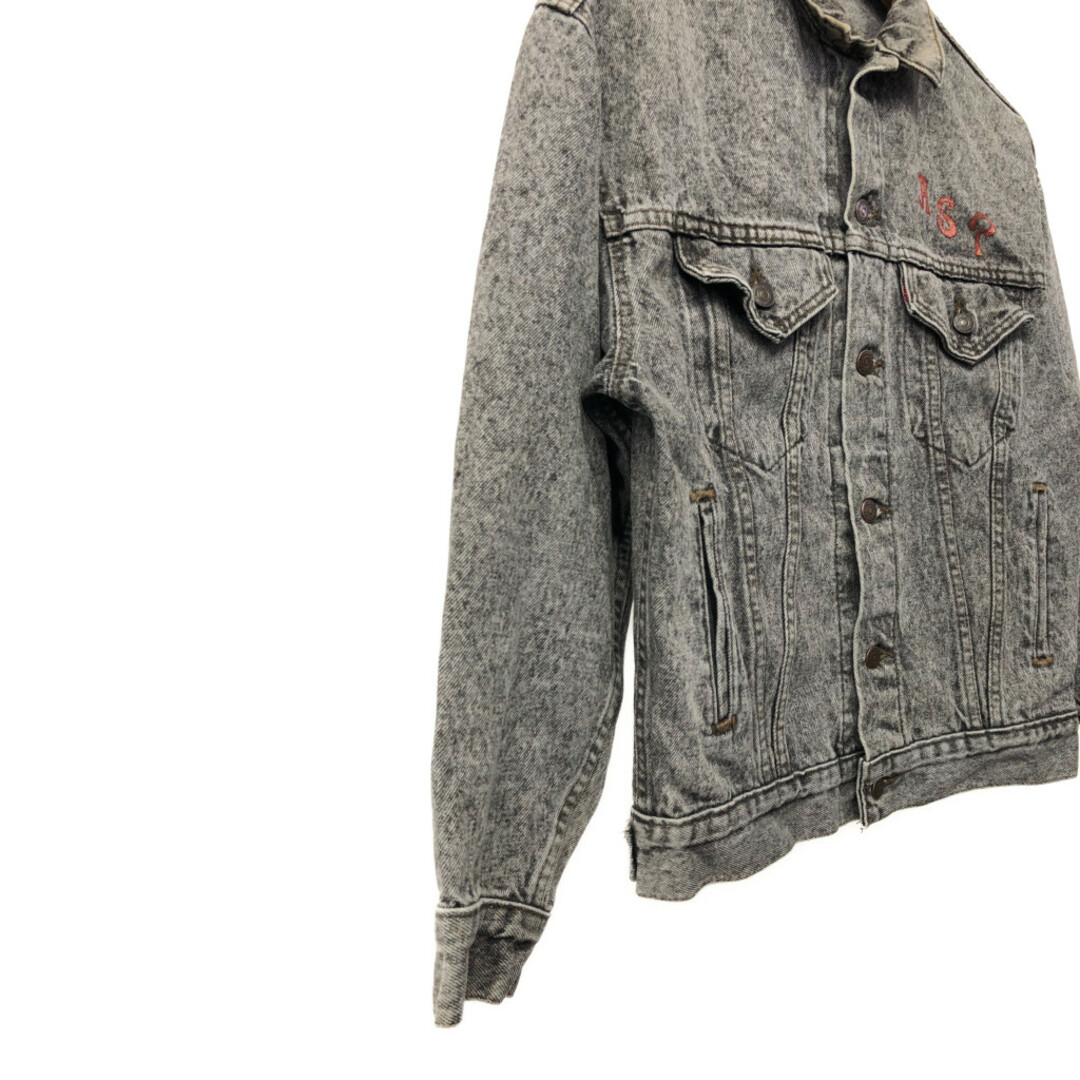 Levi's(リーバイス)のUSA製 Levi's リーバイス ペイントリメイクデニムジャケット アメカジ グレー (メンズ L) 中古 古着 Q3840 メンズのジャケット/アウター(Gジャン/デニムジャケット)の商品写真