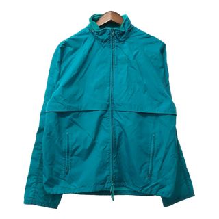 Eddie Bauer - 80年代 Eddie Bauer エディーバウアー ナイロンジャケット 黒タグ エメラルドグリーン (メンズ L L) 中古 古着 Q3930